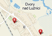 Dvory nad Lužnicí - mapa